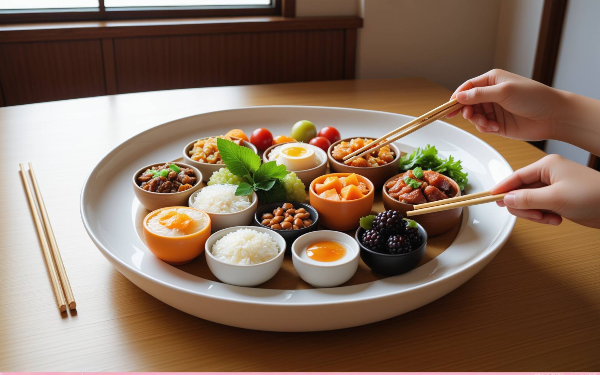 一个色彩搭配奇特的自制便当，里面有各种看起来不搭的蔬菜和食物，但摆盘用心，旁边有一张手写爱心便签