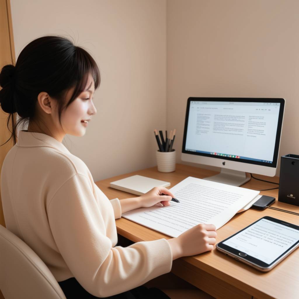 一名女生悄悄举起手机，从侧后方拍摄正在专注工作的男朋友，画面温馨而充满爱意。